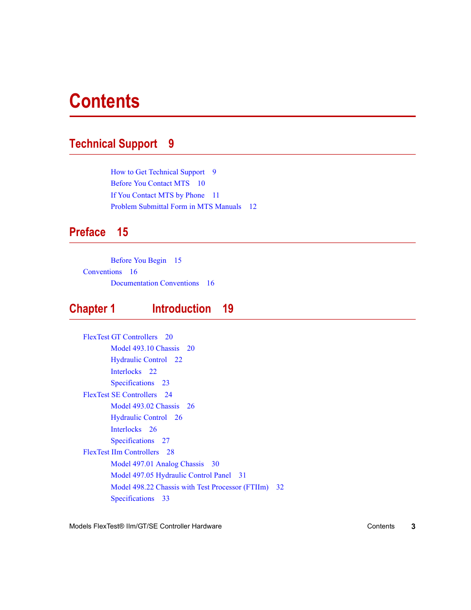 MTS Model FlexTest SE User Manual | Page 3 / 264