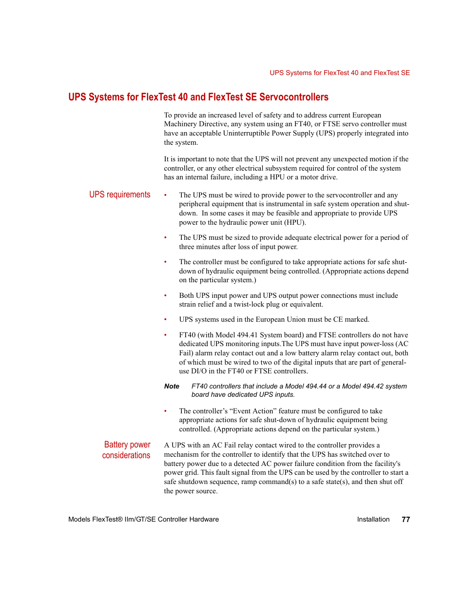 MTS Model FlexTest SE User Manual | Page 77 / 264