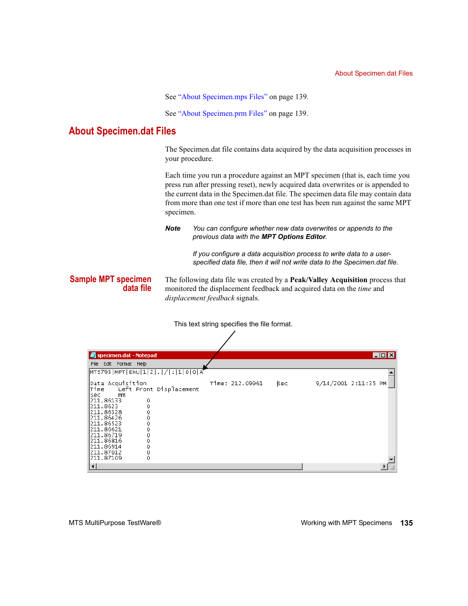 About specimen.dat files, About specimen.dat files 135 | MTS Series 793 Application User Manual | Page 135 / 576