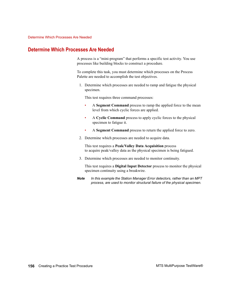 Determine which processes are needed | MTS Series 793 Application User Manual | Page 156 / 576