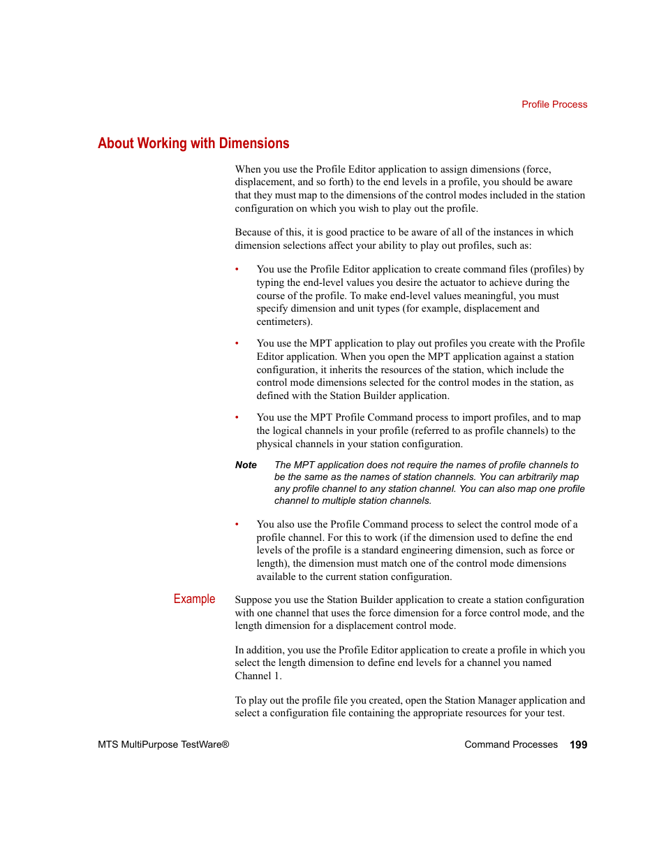 About working with dimensions | MTS Series 793 Application User Manual | Page 199 / 576