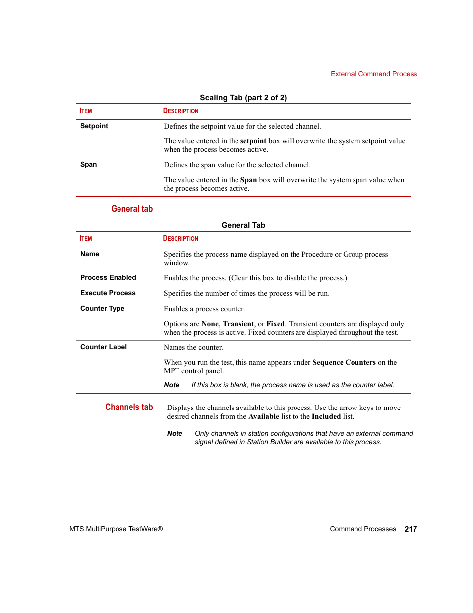 General tab channels tab | MTS Series 793 Application User Manual | Page 217 / 576