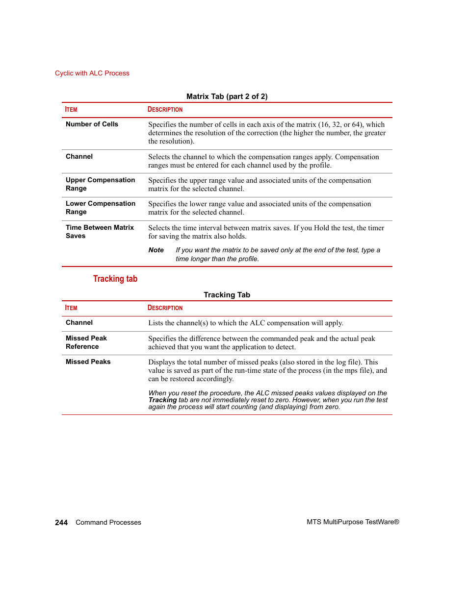 Tracking tab | MTS Series 793 Application User Manual | Page 244 / 576