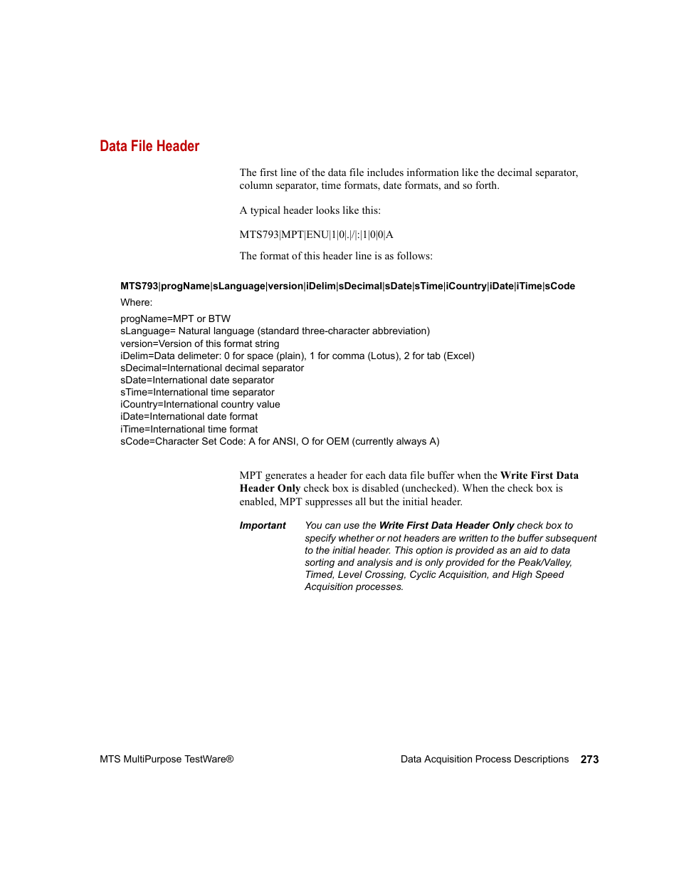 Data file header | MTS Series 793 Application User Manual | Page 273 / 576