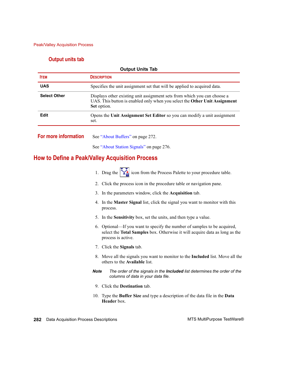 How to define a peak/valley acquisition process | MTS Series 793 Application User Manual | Page 282 / 576