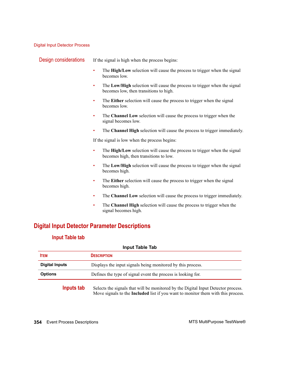 Digital input detector parameter descriptions | MTS Series 793 Application User Manual | Page 354 / 576