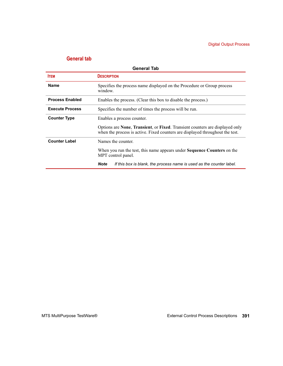 General tab | MTS Series 793 Application User Manual | Page 391 / 576