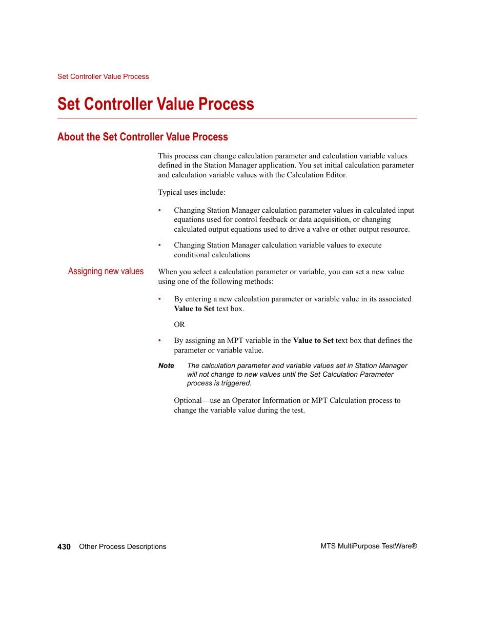 Set controller value process, About the set controller value process, Set controller value process 430 | MTS Series 793 Application User Manual | Page 430 / 576