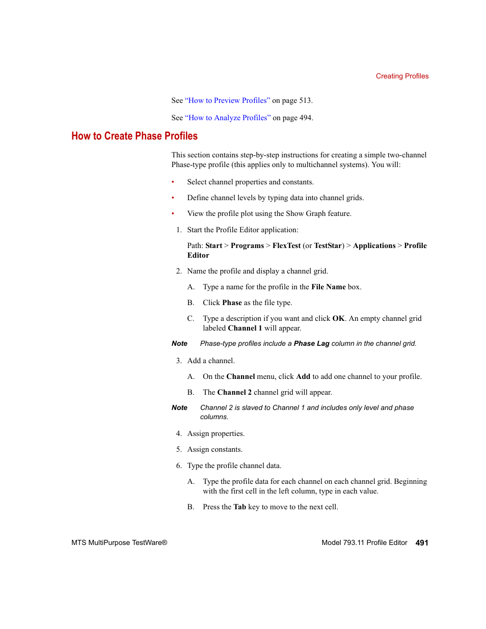 How to create phase profiles, How to create phase profiles 491 | MTS Series 793 Application User Manual | Page 491 / 576
