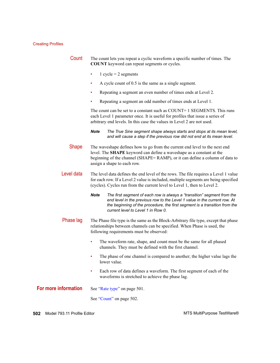 MTS Series 793 Application User Manual | Page 502 / 576