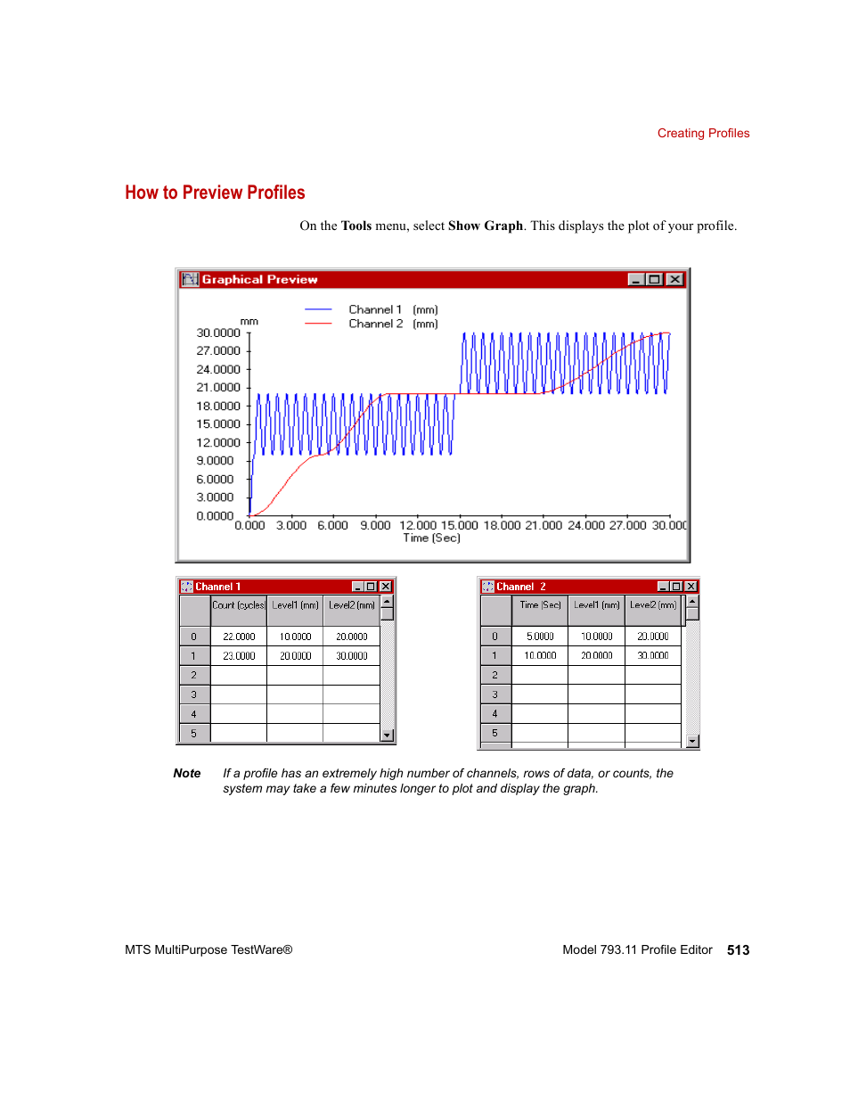 How to preview profiles, How to preview profiles 513 | MTS Series 793 Application User Manual | Page 513 / 576