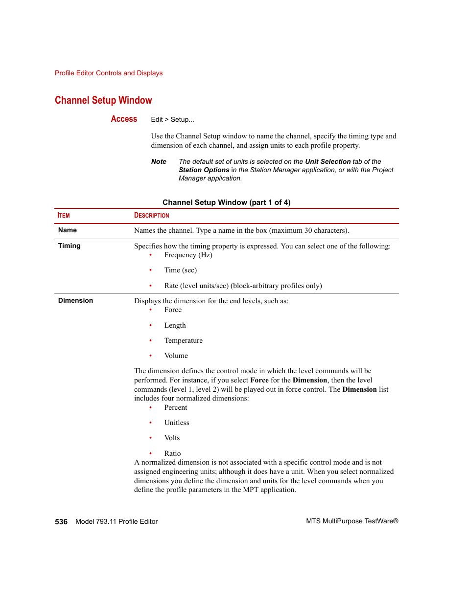 Channel setup window, Channel setup window 536 | MTS Series 793 Application User Manual | Page 536 / 576