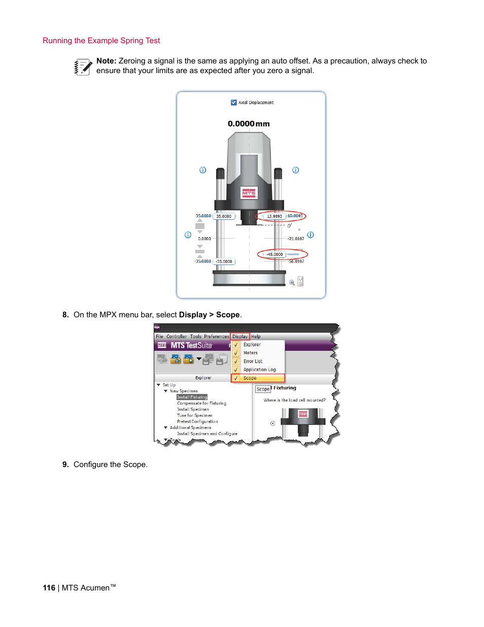 MTS Acumen User Manual | Page 116 / 208