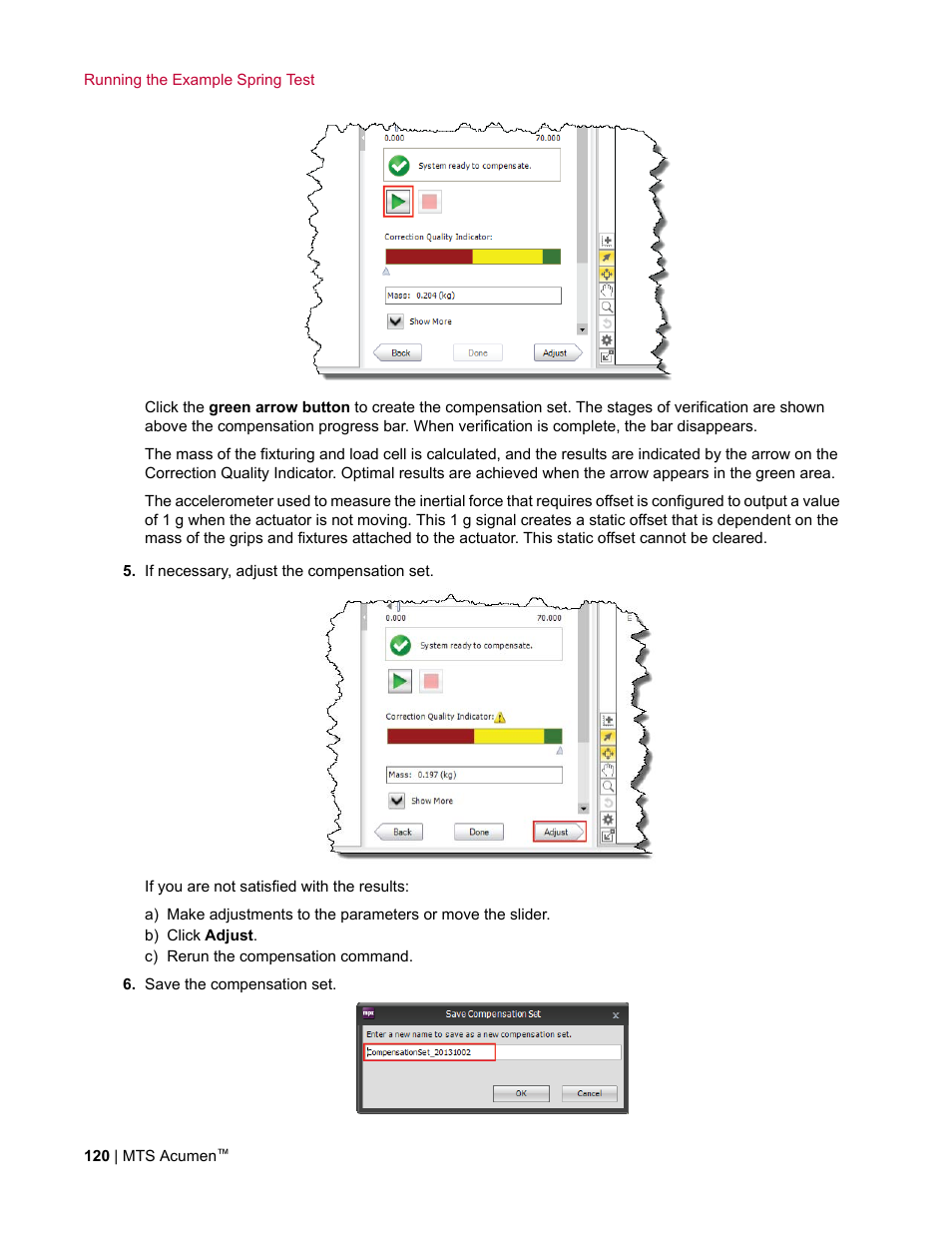 MTS Acumen User Manual | Page 120 / 208