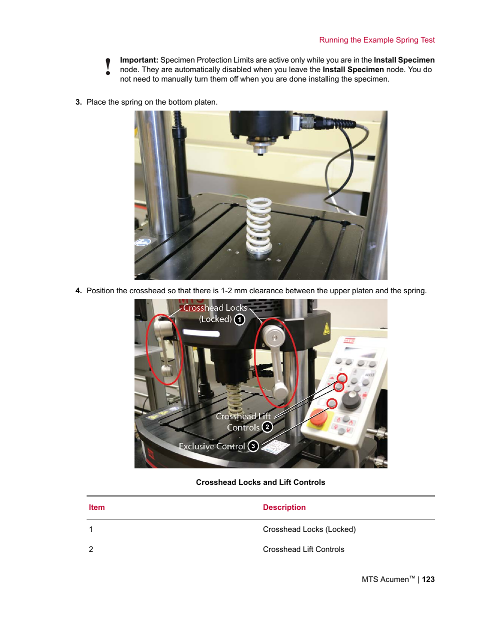 MTS Acumen User Manual | Page 123 / 208