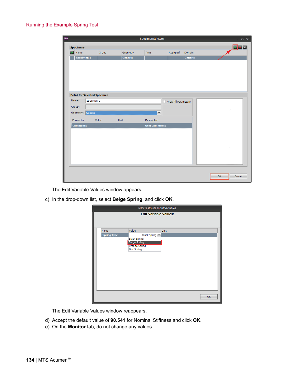 MTS Acumen User Manual | Page 134 / 208