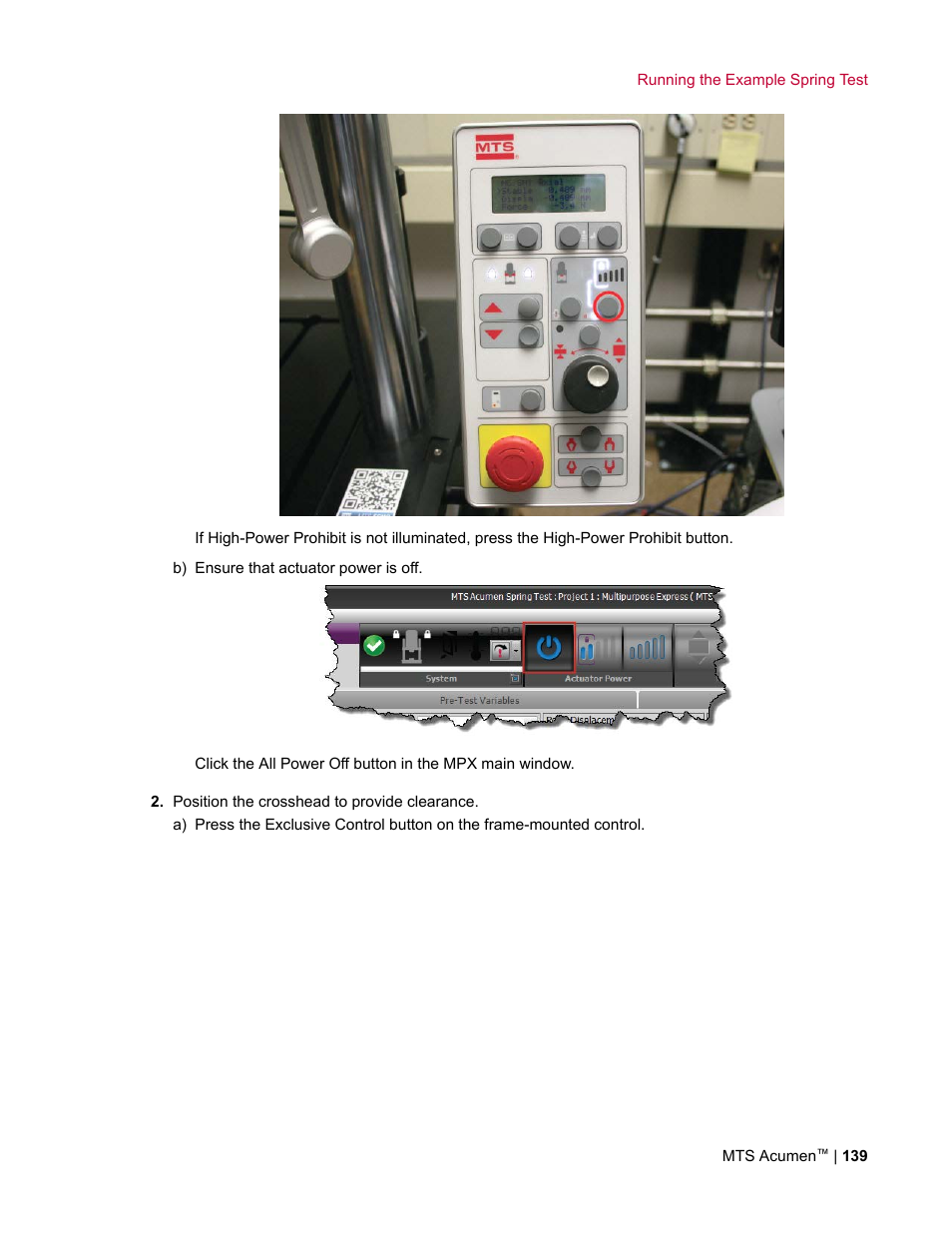 MTS Acumen User Manual | Page 139 / 208