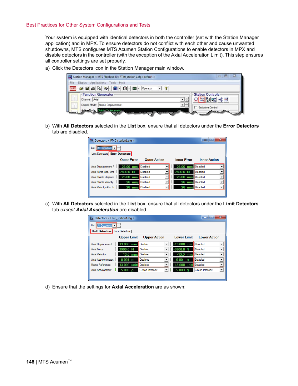 MTS Acumen User Manual | Page 148 / 208