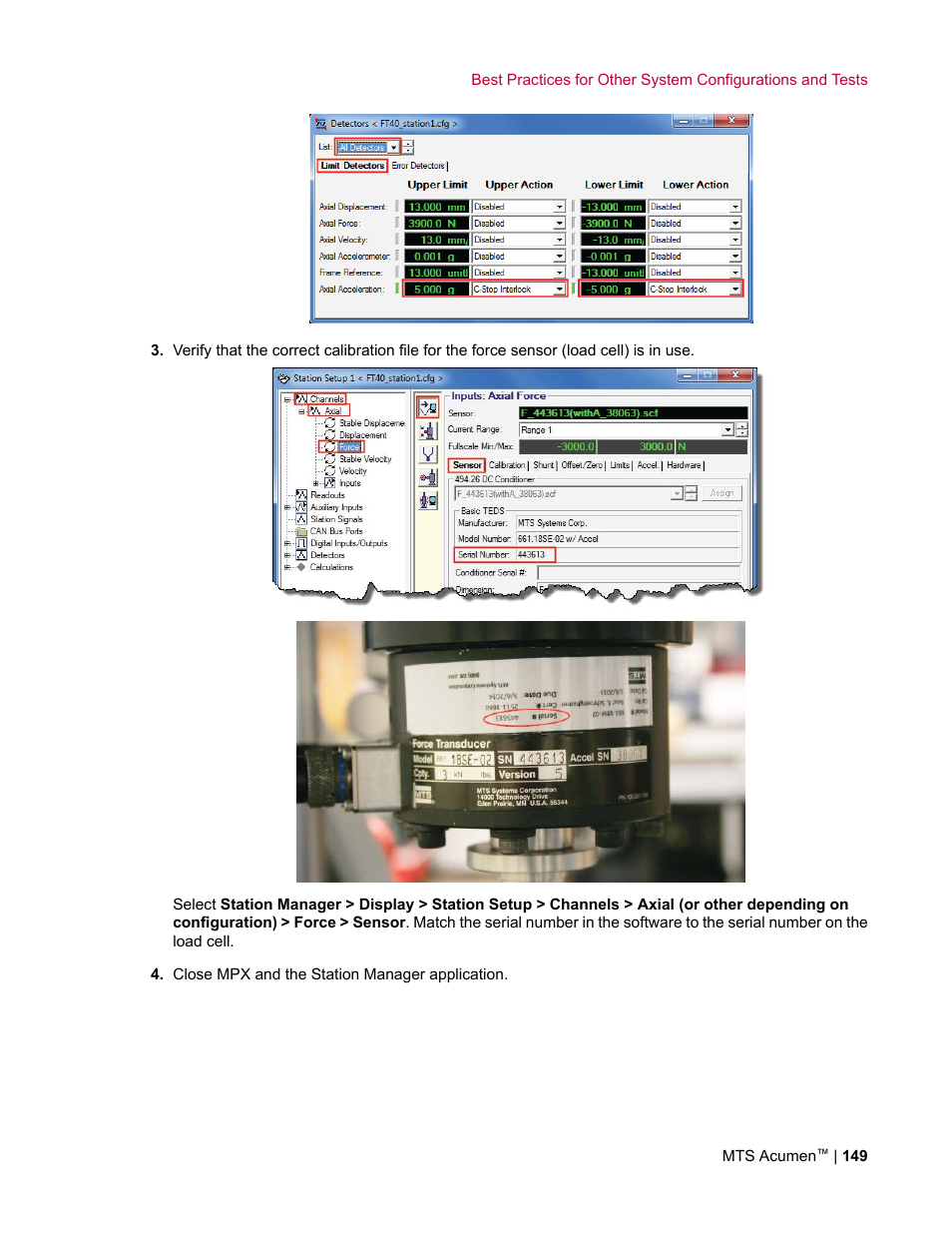 MTS Acumen User Manual | Page 149 / 208