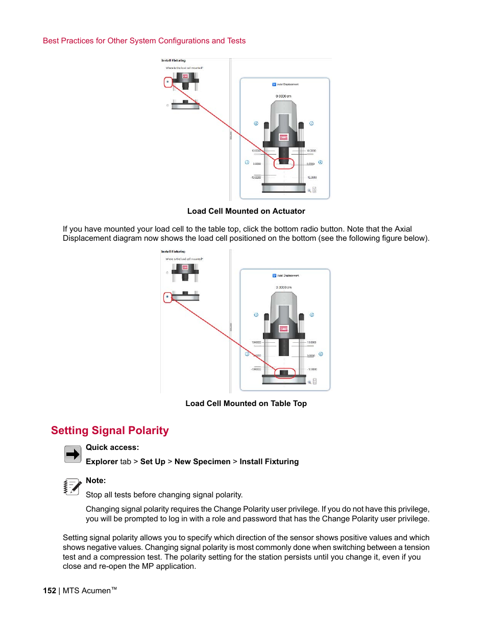 Setting signal polarity | MTS Acumen User Manual | Page 152 / 208