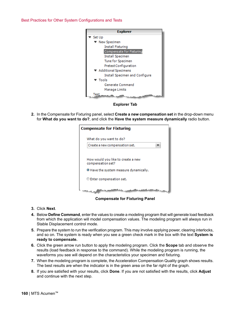 MTS Acumen User Manual | Page 160 / 208