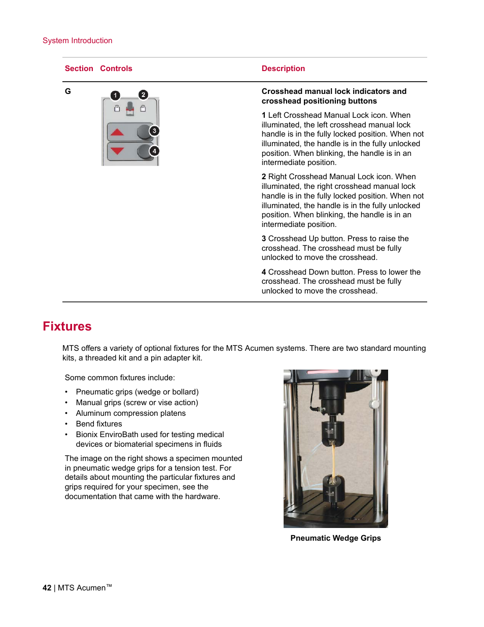 Fixtures | MTS Acumen User Manual | Page 42 / 208