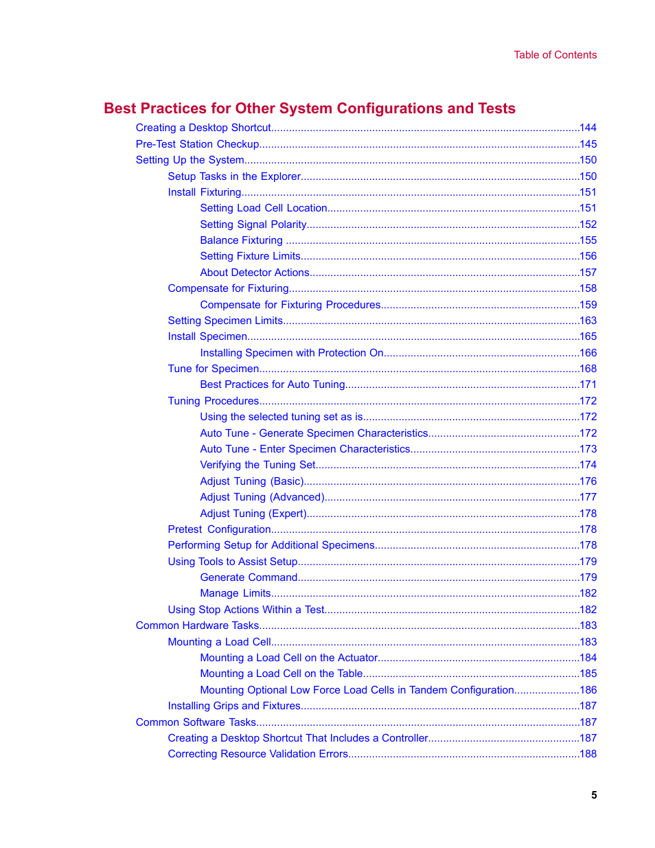 MTS Acumen User Manual | Page 5 / 208