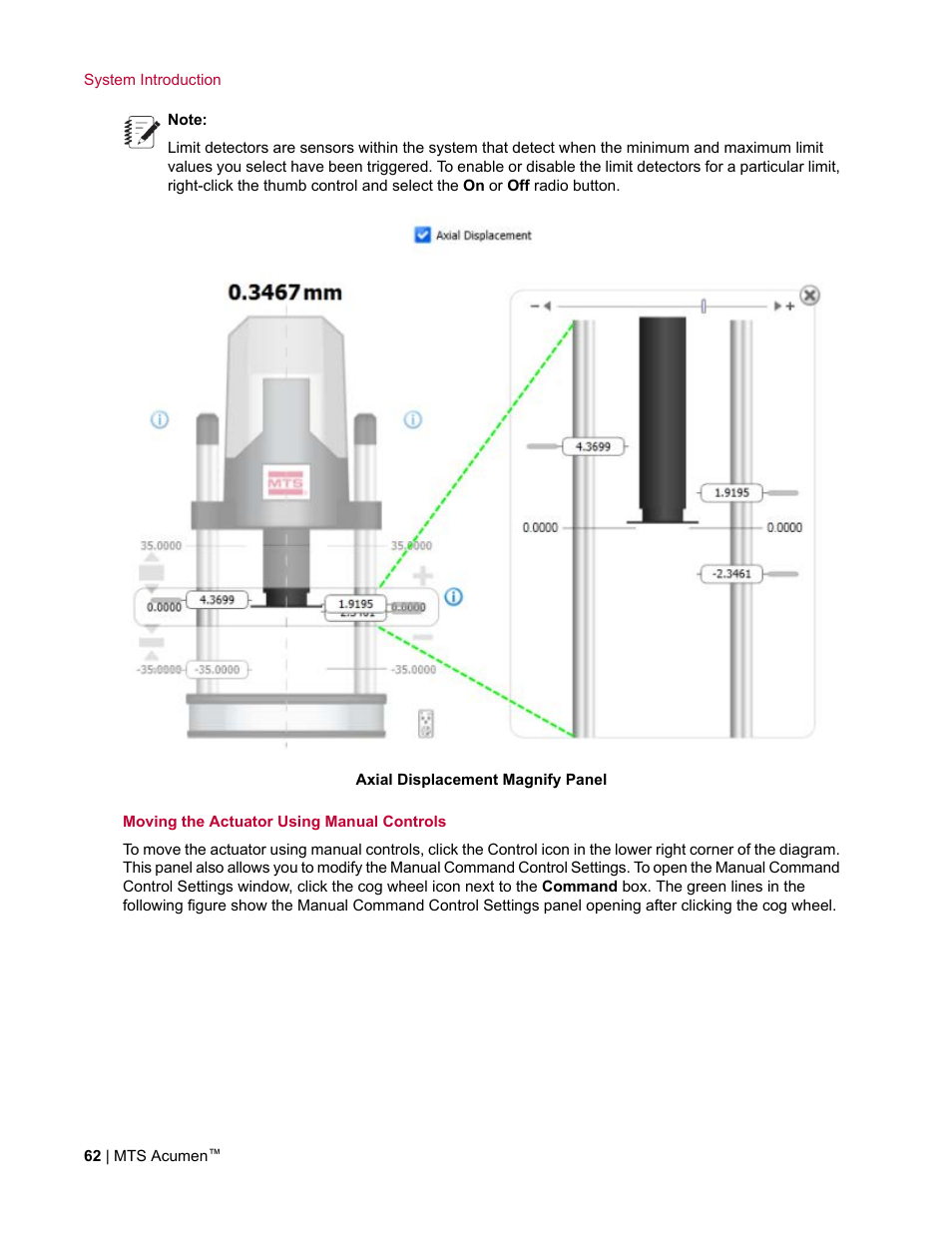 MTS Acumen User Manual | Page 62 / 208