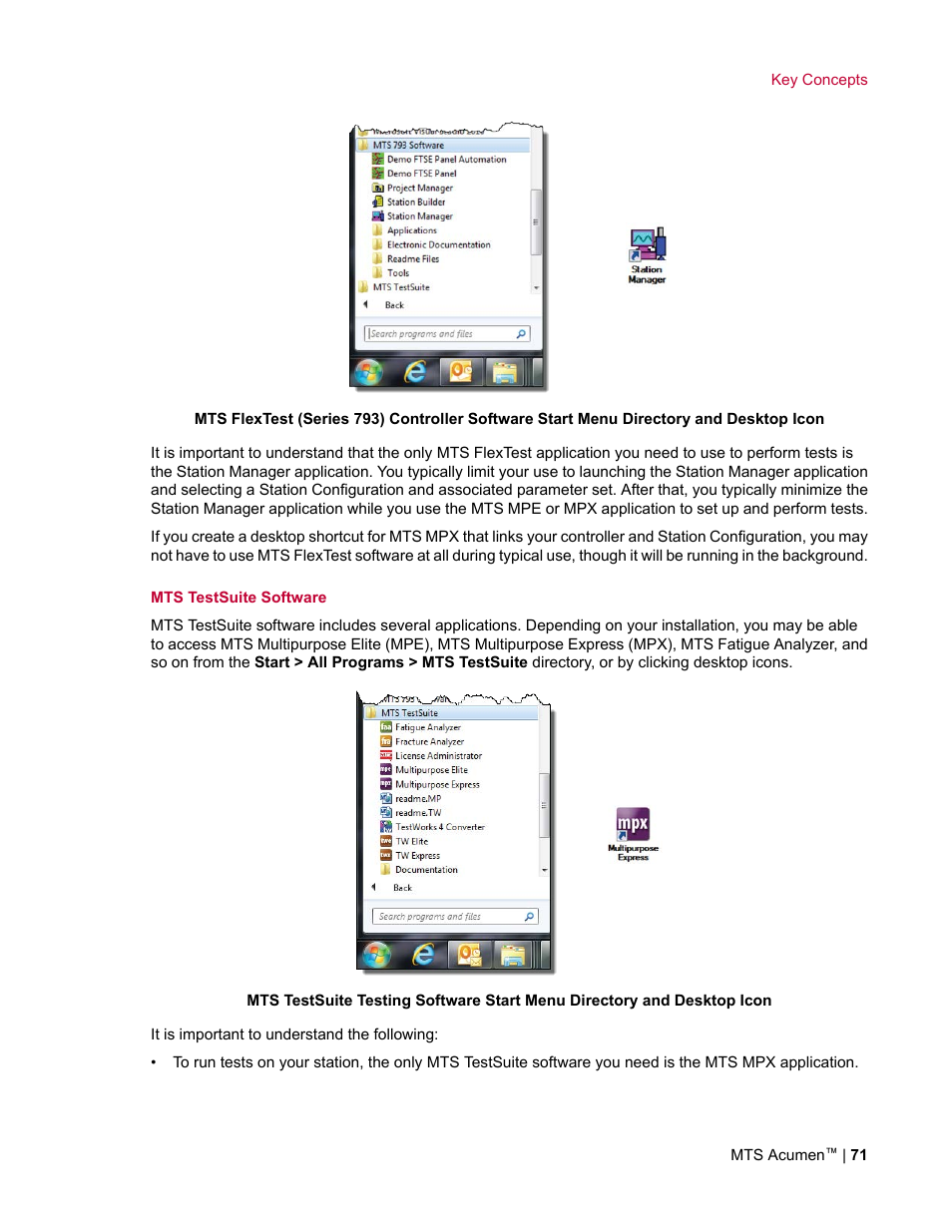 MTS Acumen User Manual | Page 71 / 208