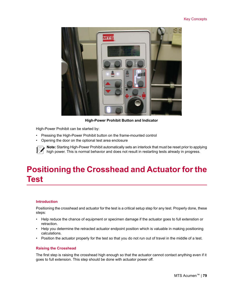 MTS Acumen User Manual | Page 79 / 208