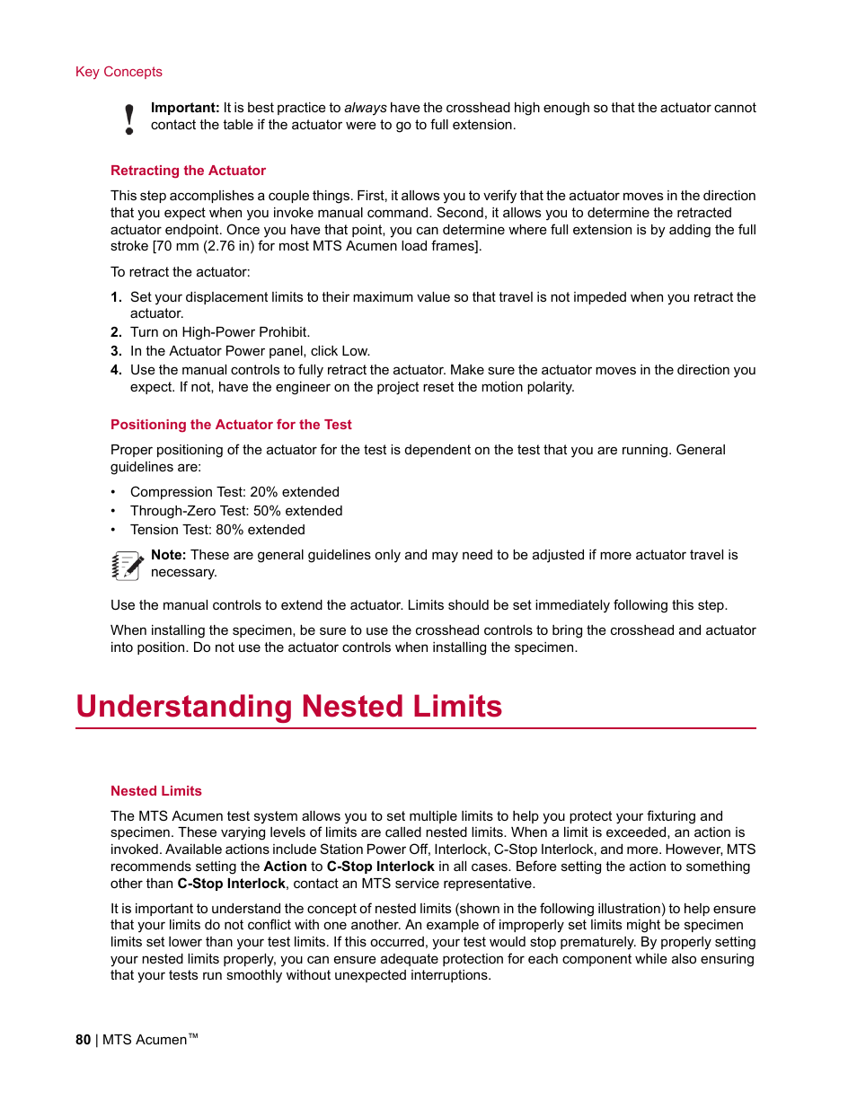 Understanding nested limits | MTS Acumen User Manual | Page 80 / 208
