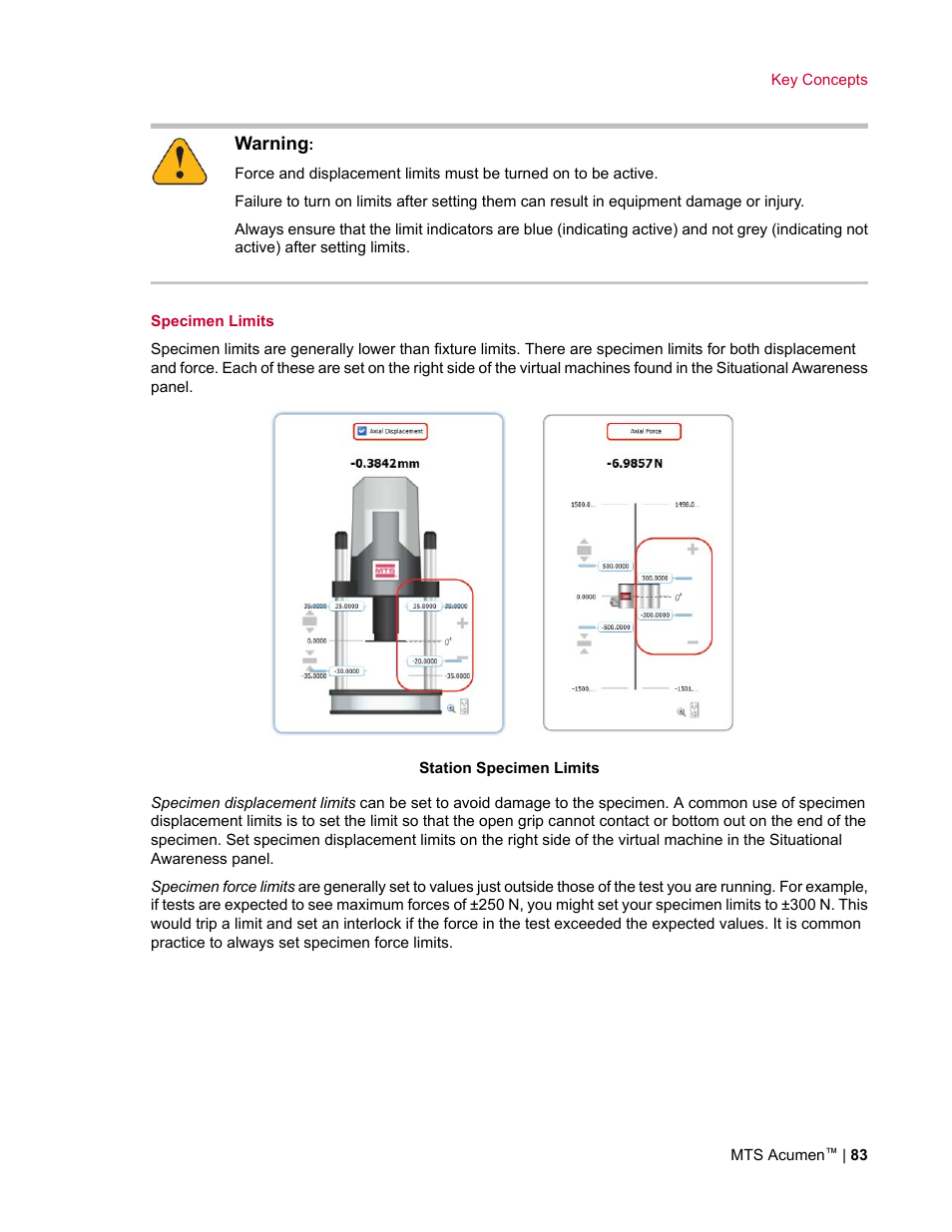 MTS Acumen User Manual | Page 83 / 208