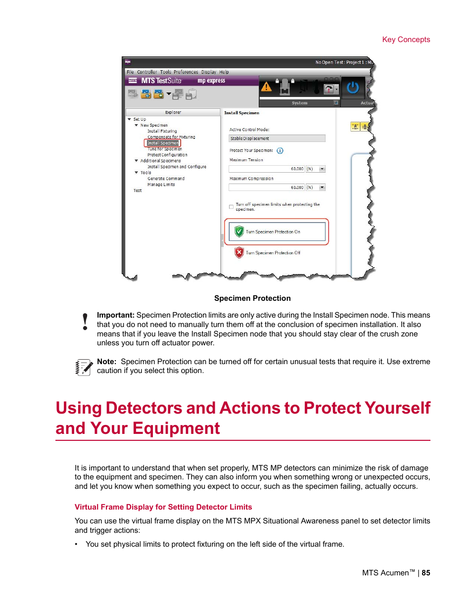 MTS Acumen User Manual | Page 85 / 208
