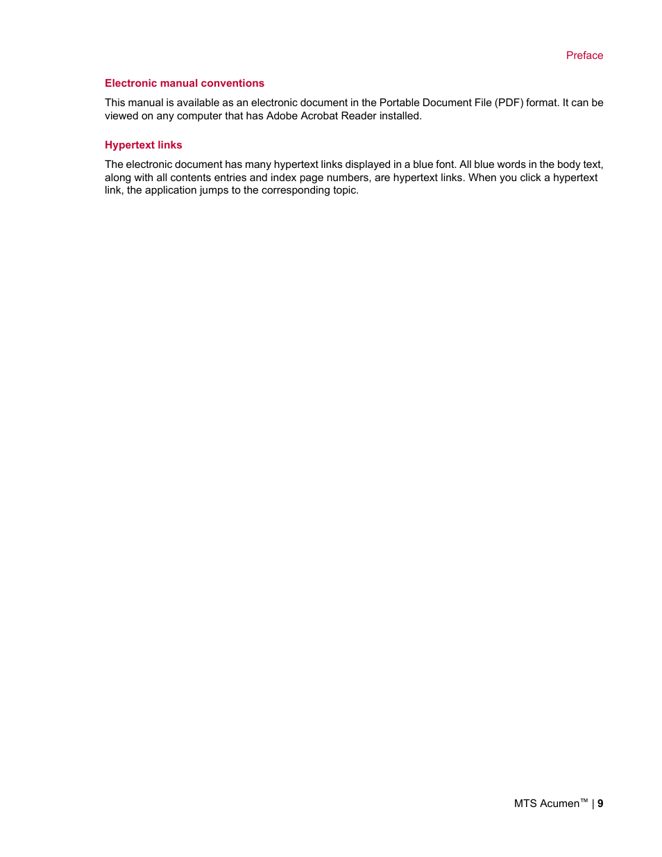 MTS Acumen User Manual | Page 9 / 208