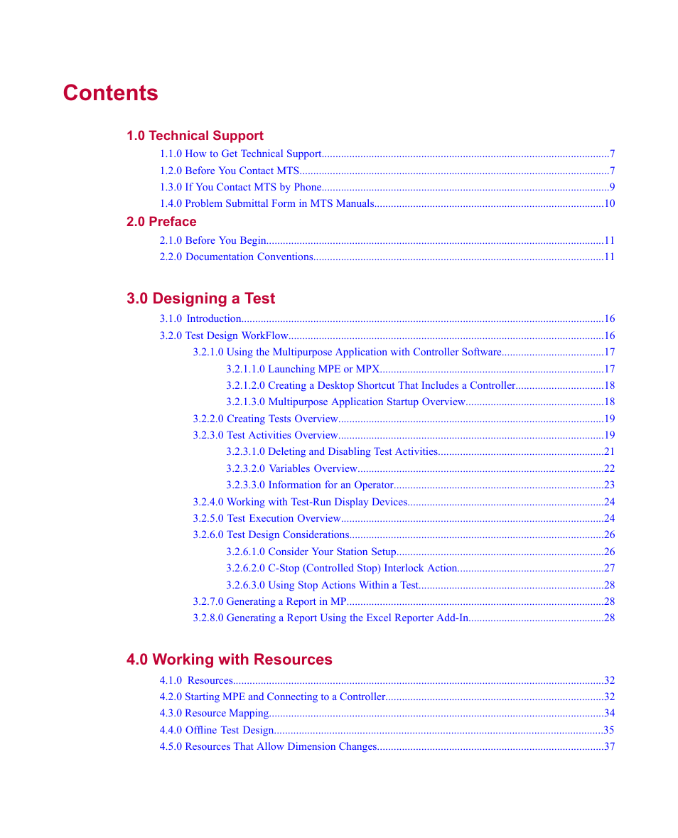MTS Multipurpose Elite User Manual | Page 3 / 112