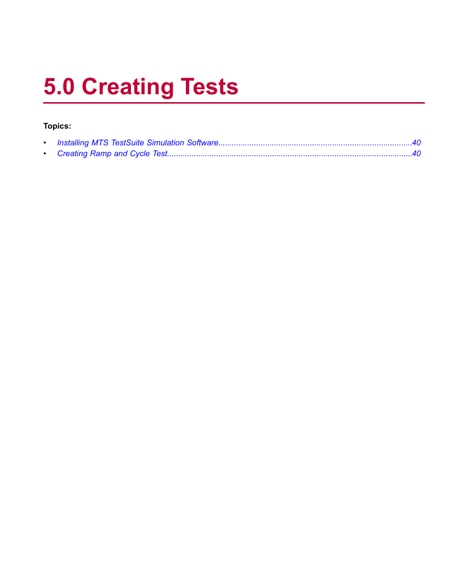 0 creating tests | MTS Multipurpose Elite User Manual | Page 39 / 112