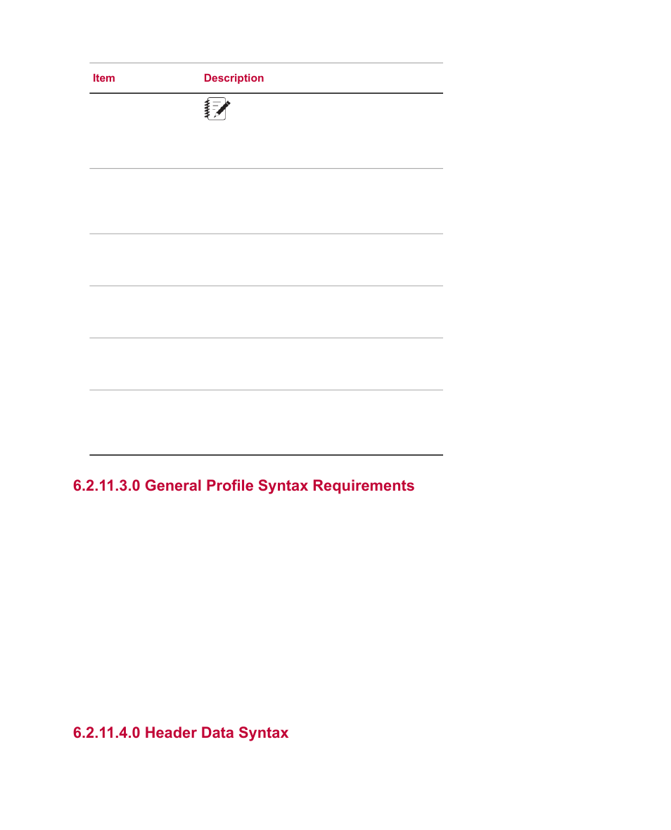 0 general profile syntax requirements, 0 header data syntax | MTS Multipurpose Elite User Manual | Page 74 / 112