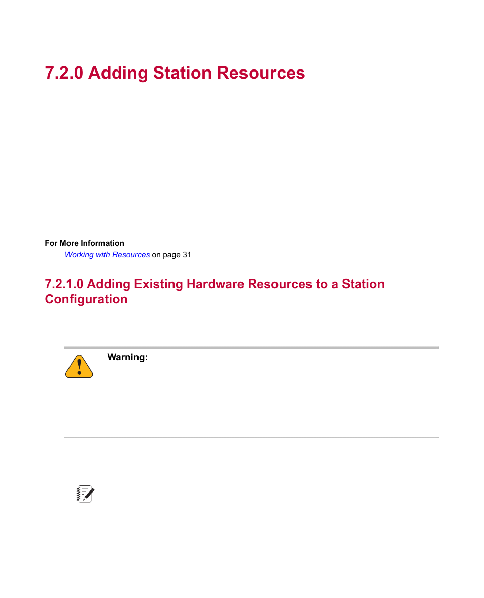 0 adding station resources | MTS Multipurpose Elite User Manual | Page 85 / 112