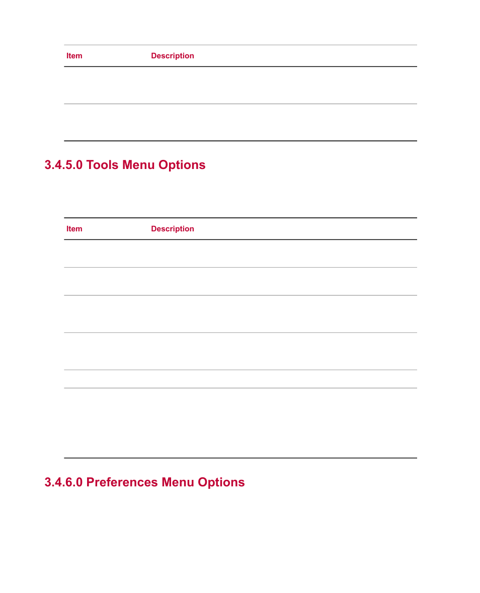 0 tools menu options, 0 preferences menu options | MTS Fatigue Analyzer User Manual | Page 28 / 106