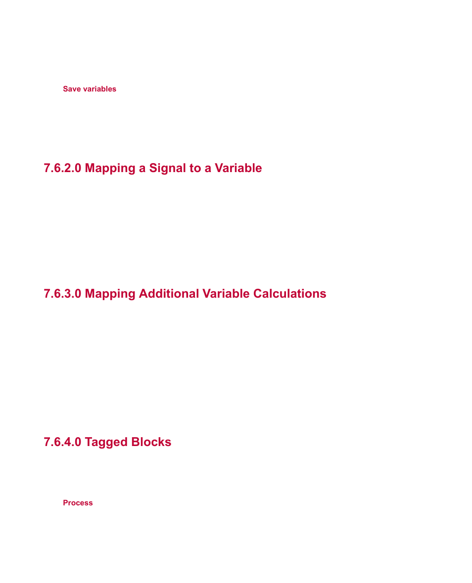 0 mapping a signal to a variable, 0 mapping additional variable calculations, 0 tagged blocks | MTS Fatigue Analyzer User Manual | Page 92 / 106