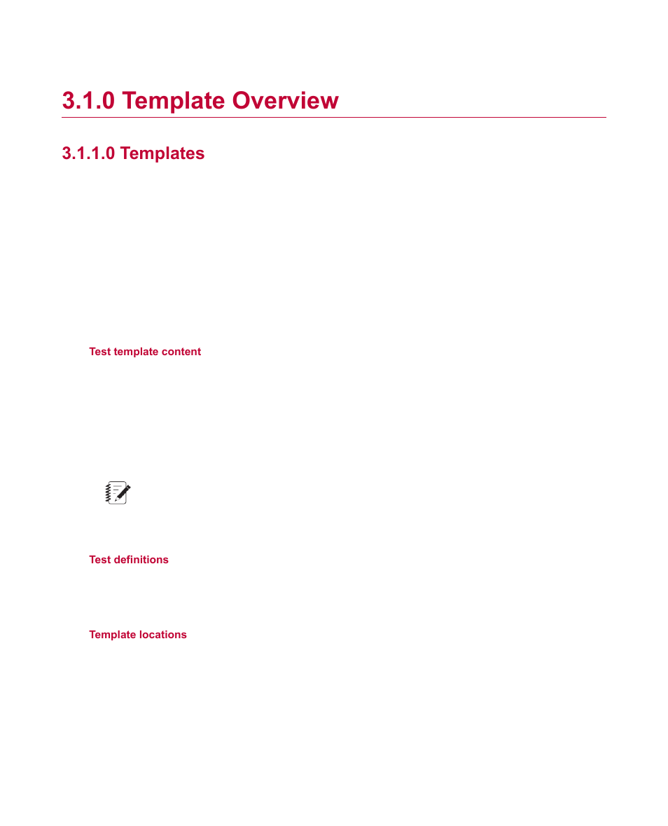 0 template overview, 0 templates | MTS Fatigue Template User Manual | Page 18 / 122