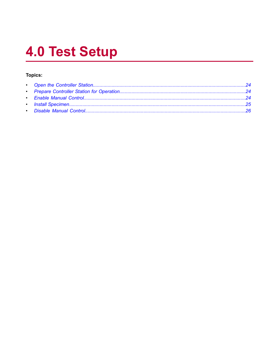 0 test setup | MTS Fatigue Template User Manual | Page 23 / 122