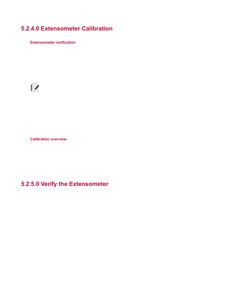 0 extensometer calibration, 0 verify the extensometer | MTS Fatigue Template User Manual | Page 32 / 122