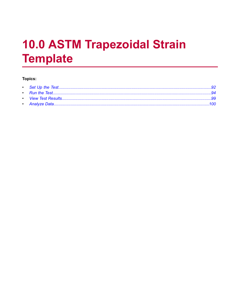 0 astm trapezoidal strain template | MTS Fatigue Template User Manual | Page 91 / 122