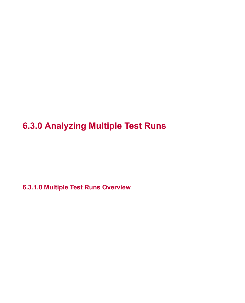 0 analyzing multiple test runs, 0 multiple test runs overview, Analyzing multiple test runs | MTS Fracture Analyzer User Manual | Page 57 / 96