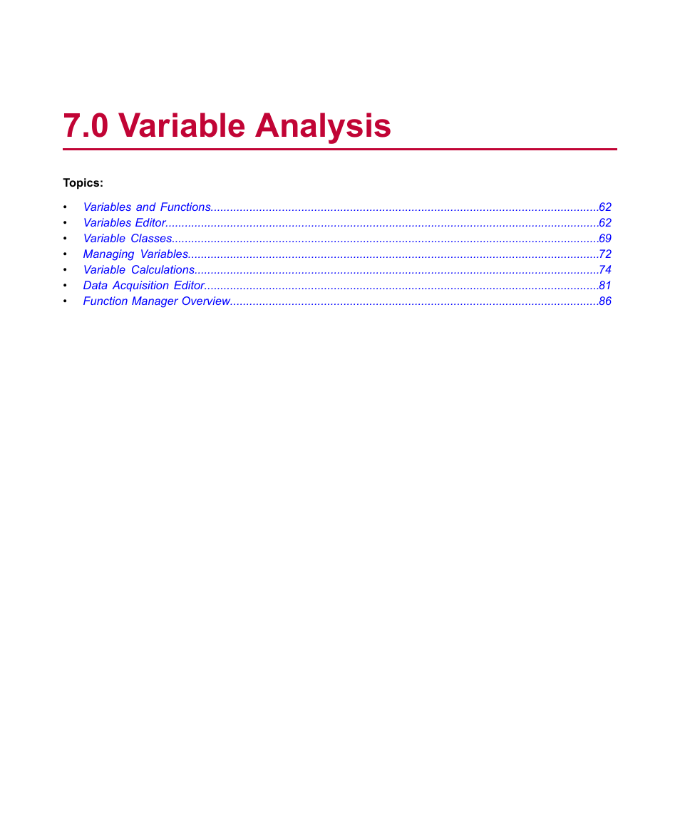 0 variable analysis | MTS Fracture Analyzer User Manual | Page 61 / 96