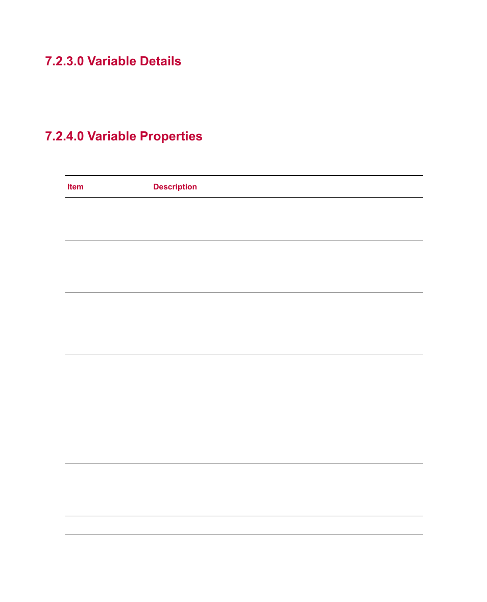 0 variable details, 0 variable properties | MTS Fracture Analyzer User Manual | Page 65 / 96