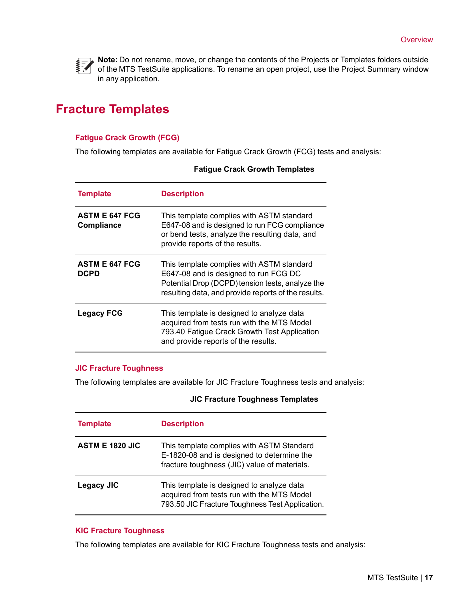 Fracture templates | MTS Fracture Template User Manual | Page 17 / 92