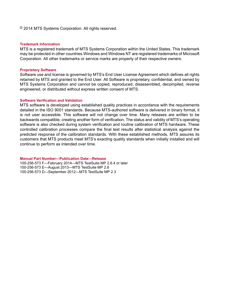 MTS Fracture Template User Manual | Page 2 / 92