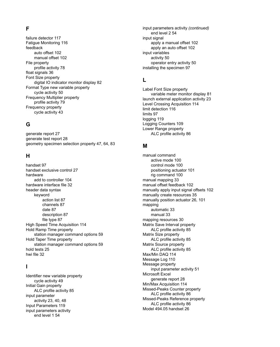 MTS Multipurpose Elite Test User Manual | Page 123 / 130